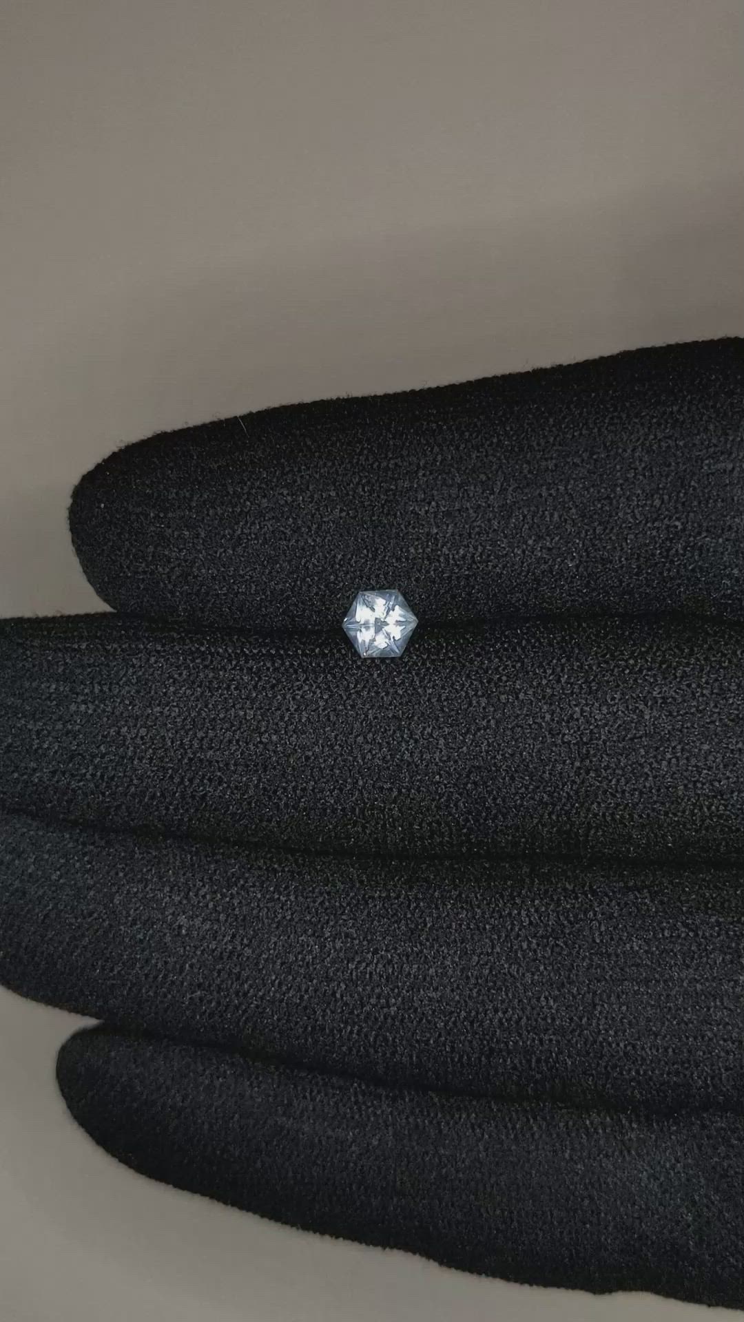 0.54 Ct. White Sapphire from Montana Size Video