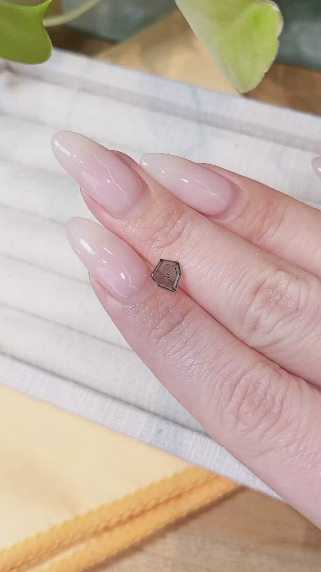 0.81 Ct. Bluish Green Sapphire from Montana Size Video