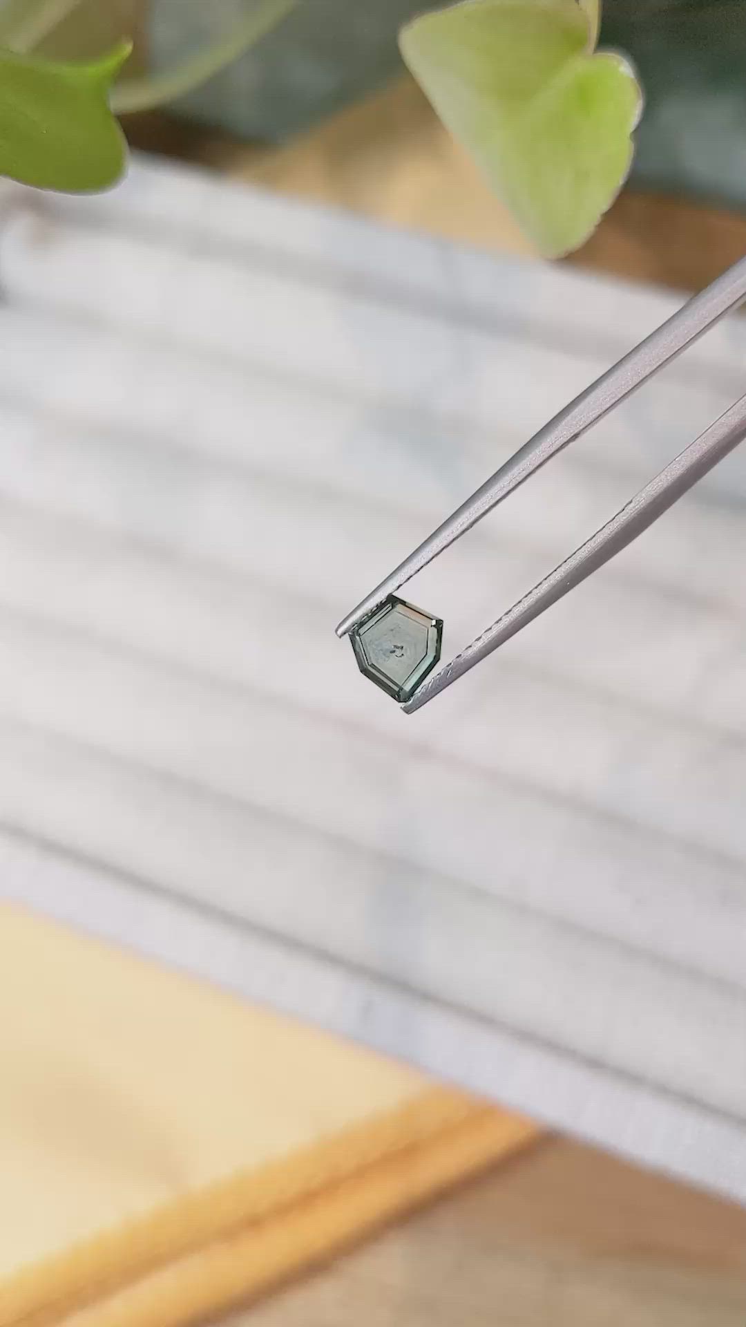 0.81 Ct. Bluish Green Sapphire from Montana Size Video