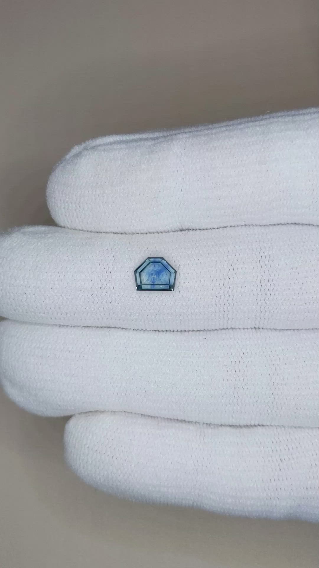 1.05 Ct. Bluish Green Sapphire from Montana Size Video