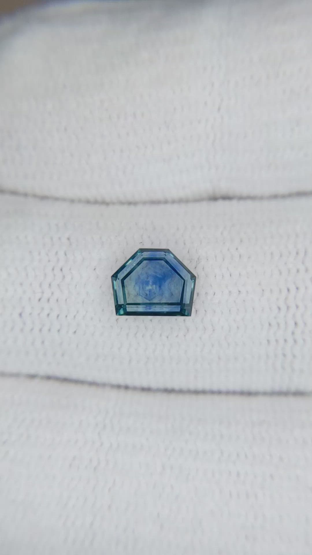 1.05 Ct. Bluish Green Sapphire from Montana Size Video