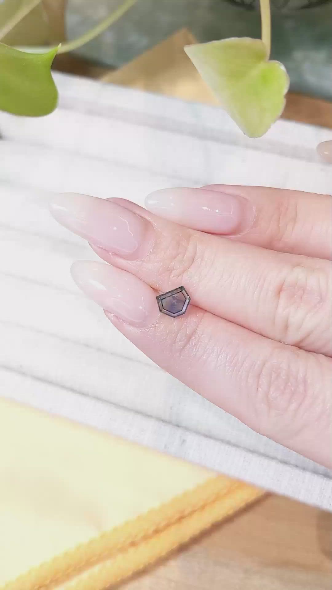 1.05 Ct. Bluish Green Sapphire from Montana Size Video