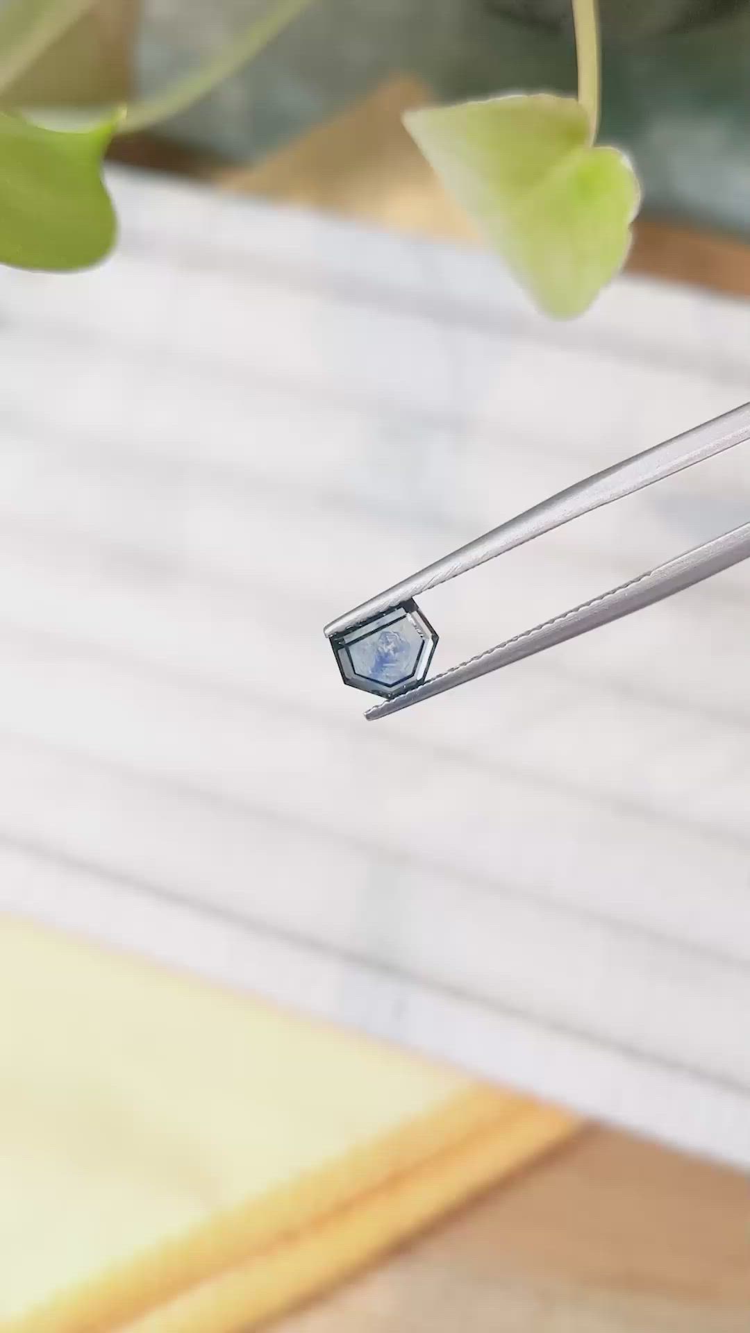 1.05 Ct. Bluish Green Sapphire from Montana Size Video