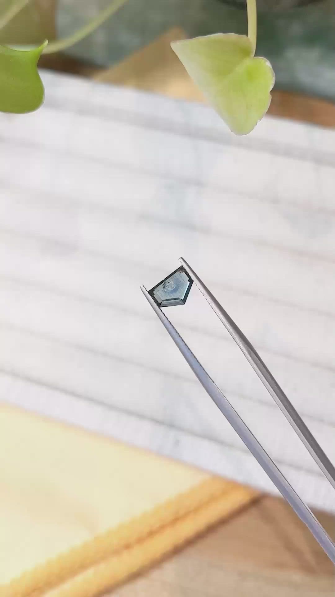 1.08 Ct. Bluish Green Sapphire from Montana Size Video