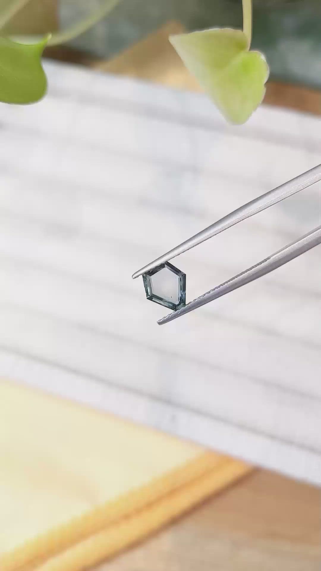 1.11 Ct. Bluish Green Sapphire from Montana Size Video