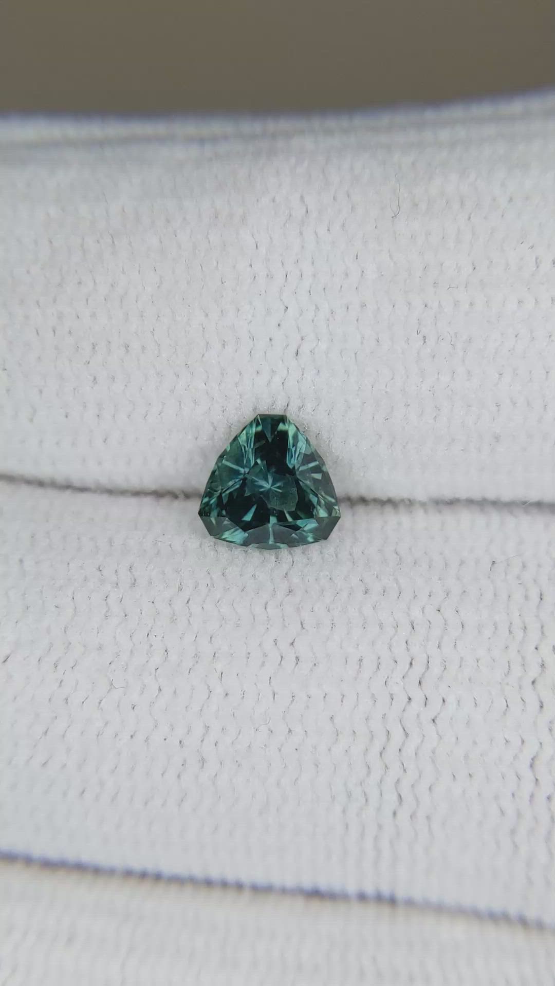 0.96 Ct. Bluish Green Sapphire from Montana Size Video