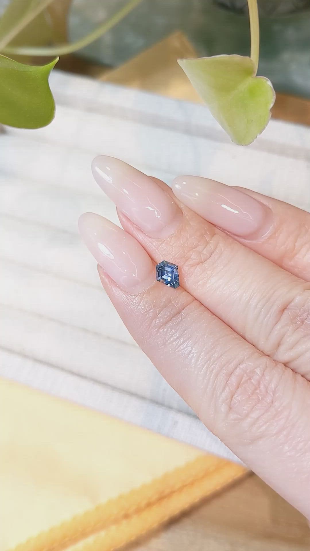 0.60 Ct. Blue Sapphire from Montana Size Video