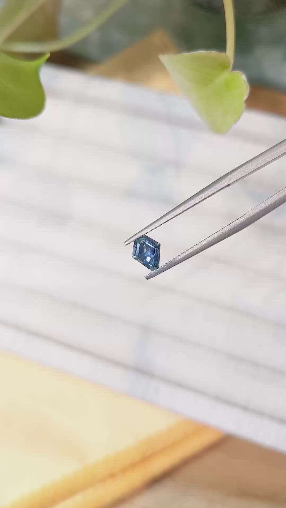 0.60 Ct. Blue Sapphire from Montana Size Video