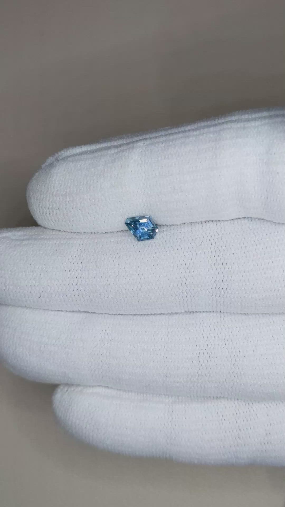 0.60 Ct. Blue Sapphire from Montana Size Video