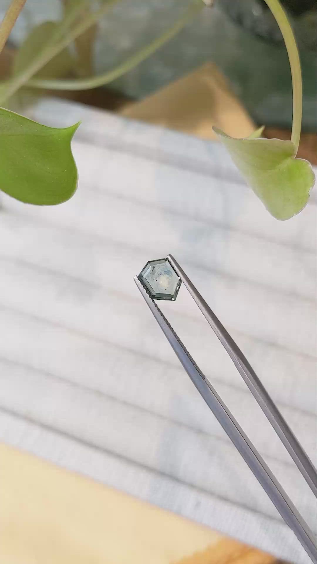 1.19 Ct. Bluish Green Sapphire from Montana Size Video