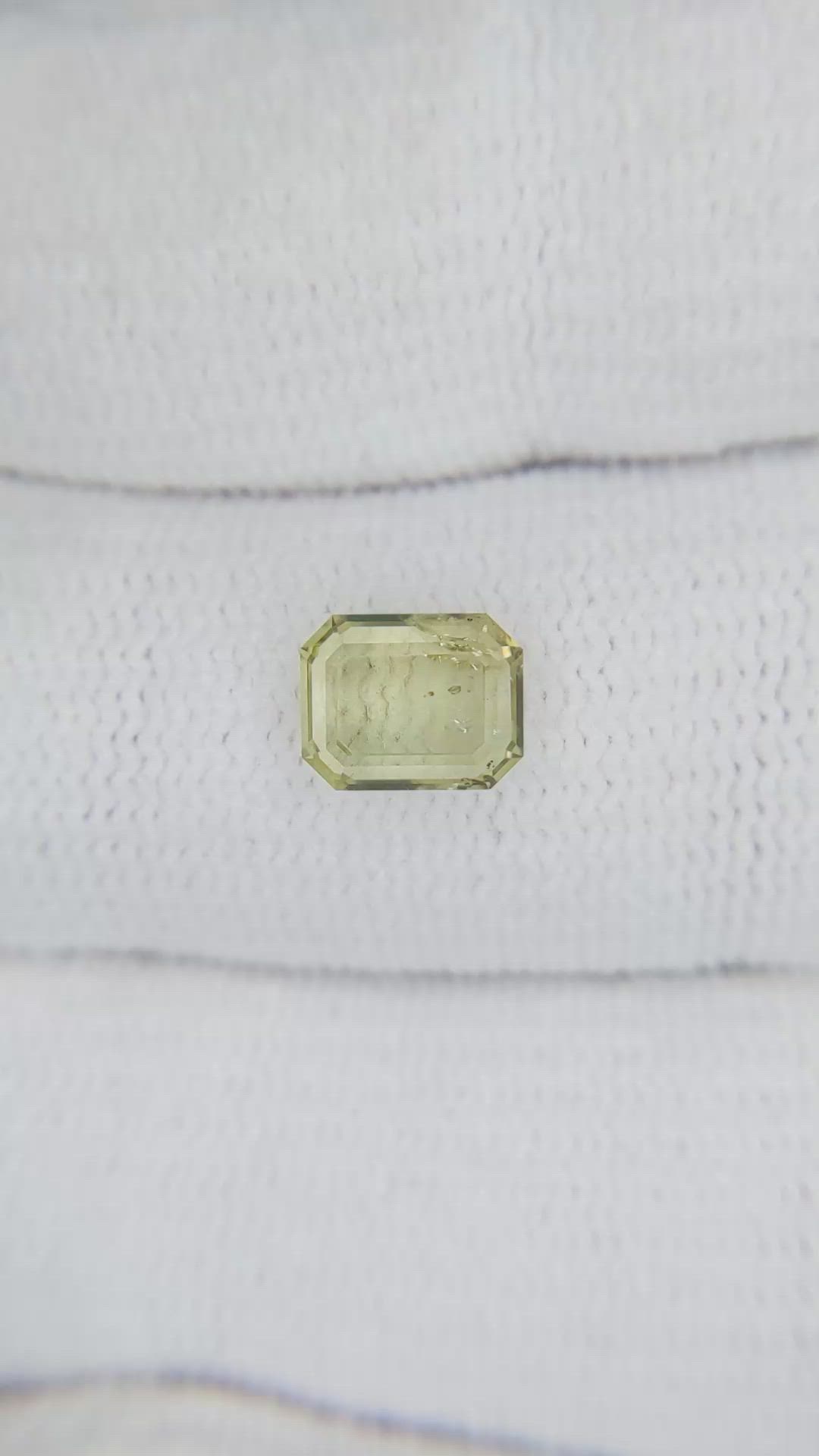 1.30 Ct. Greenish Yellow Sapphire from Montana Size Video