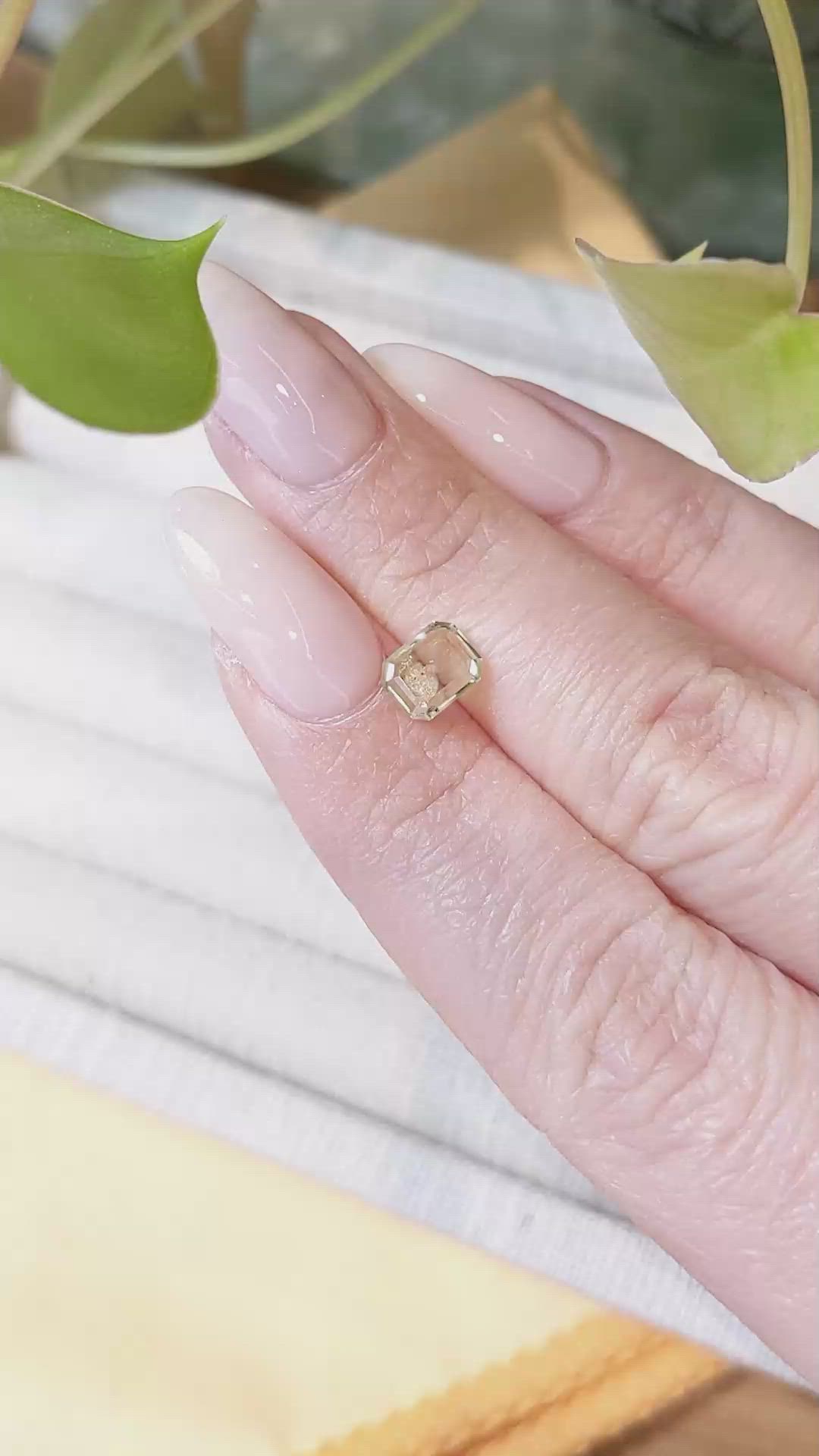 1.30 Ct. Greenish Yellow Sapphire from Montana Size Video