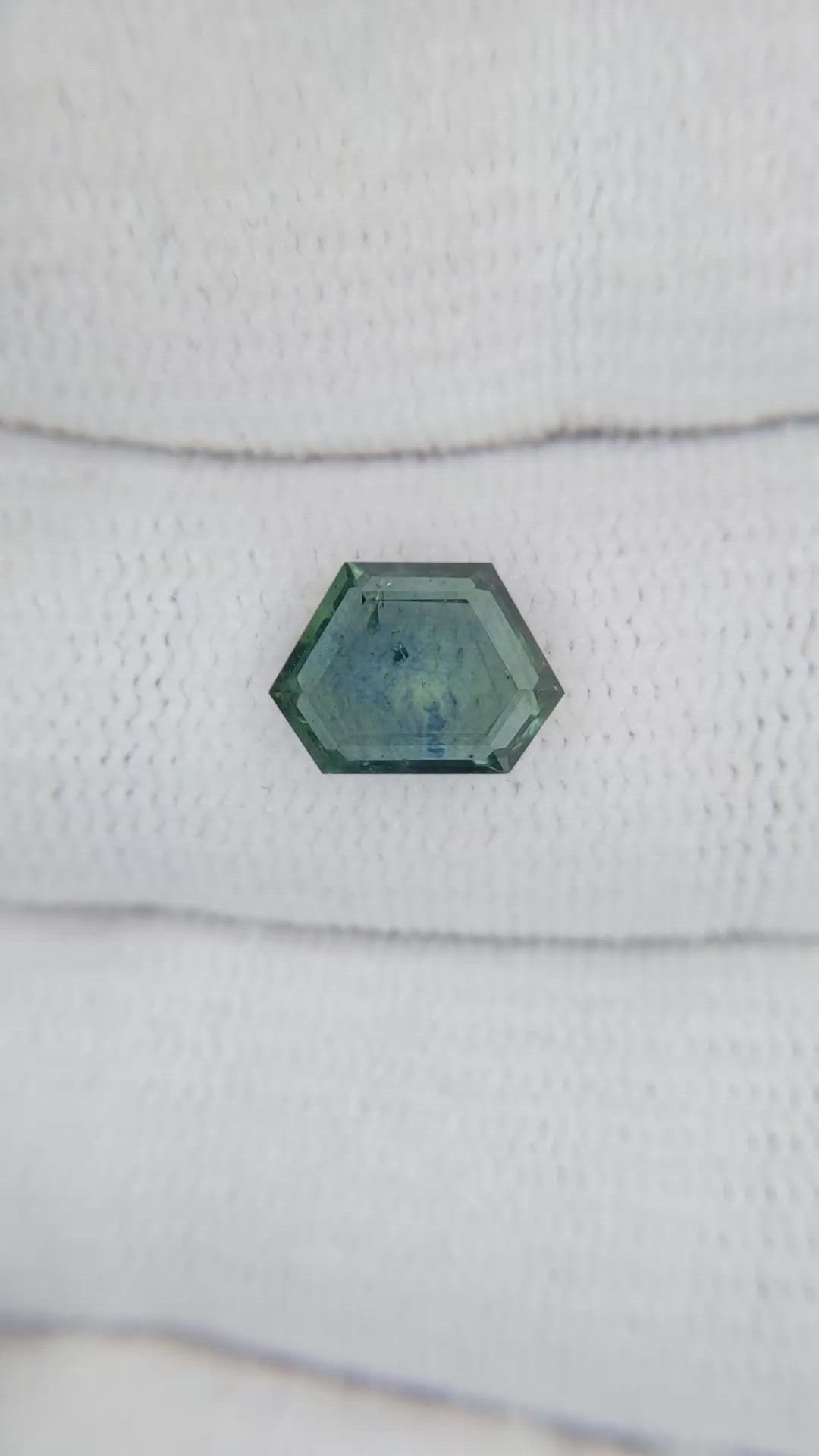 1.74 Ct. Bluish Green Sapphire from Montana Size Video