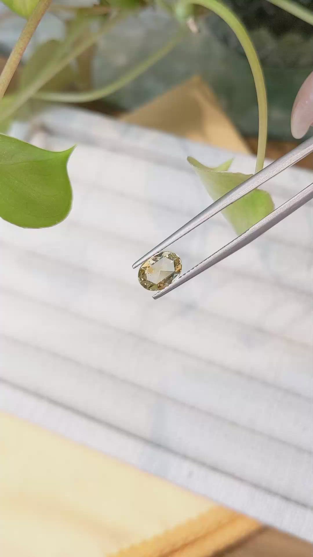 1.21 Ct. Yellow Sapphire from Montana Size Video