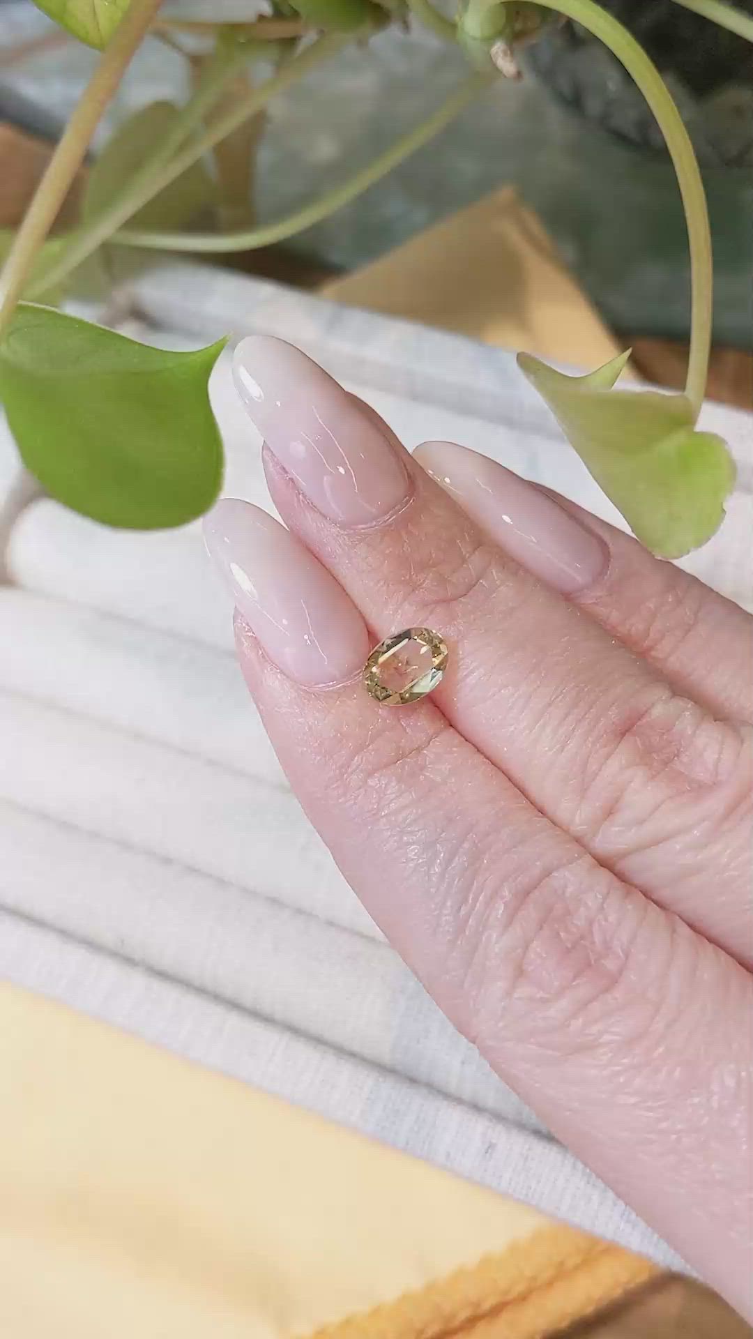 1.21 Ct. Yellow Sapphire from Montana Size Video