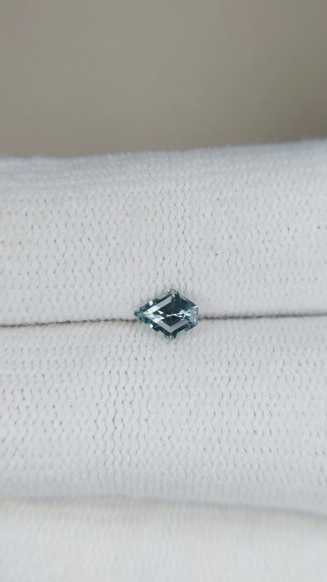 0.36 Ct. Bluish Green Sapphire from Montana Size Video