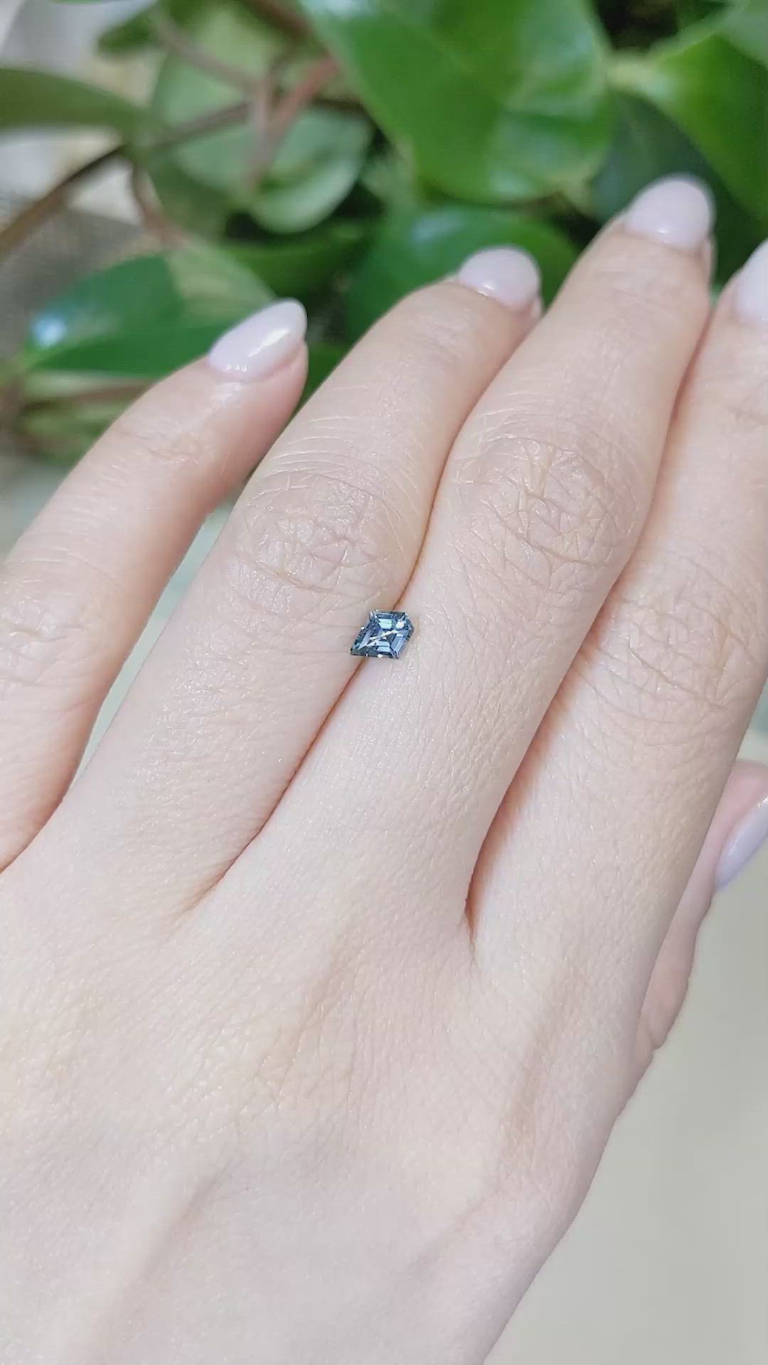 0.36 Ct. Bluish Green Sapphire from Montana Size Video