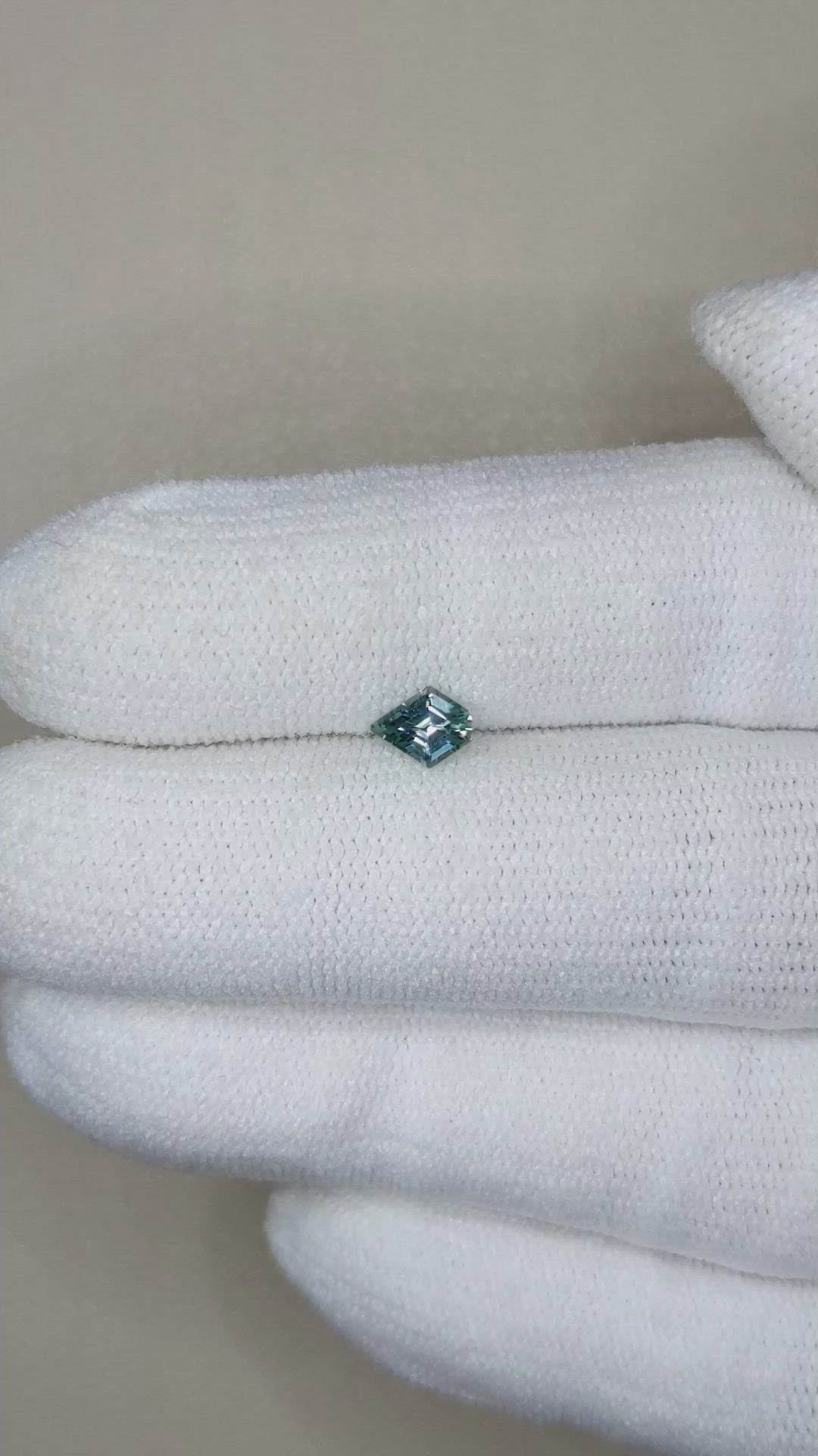 0.36 Ct. Bluish Green Sapphire from Montana Size Video