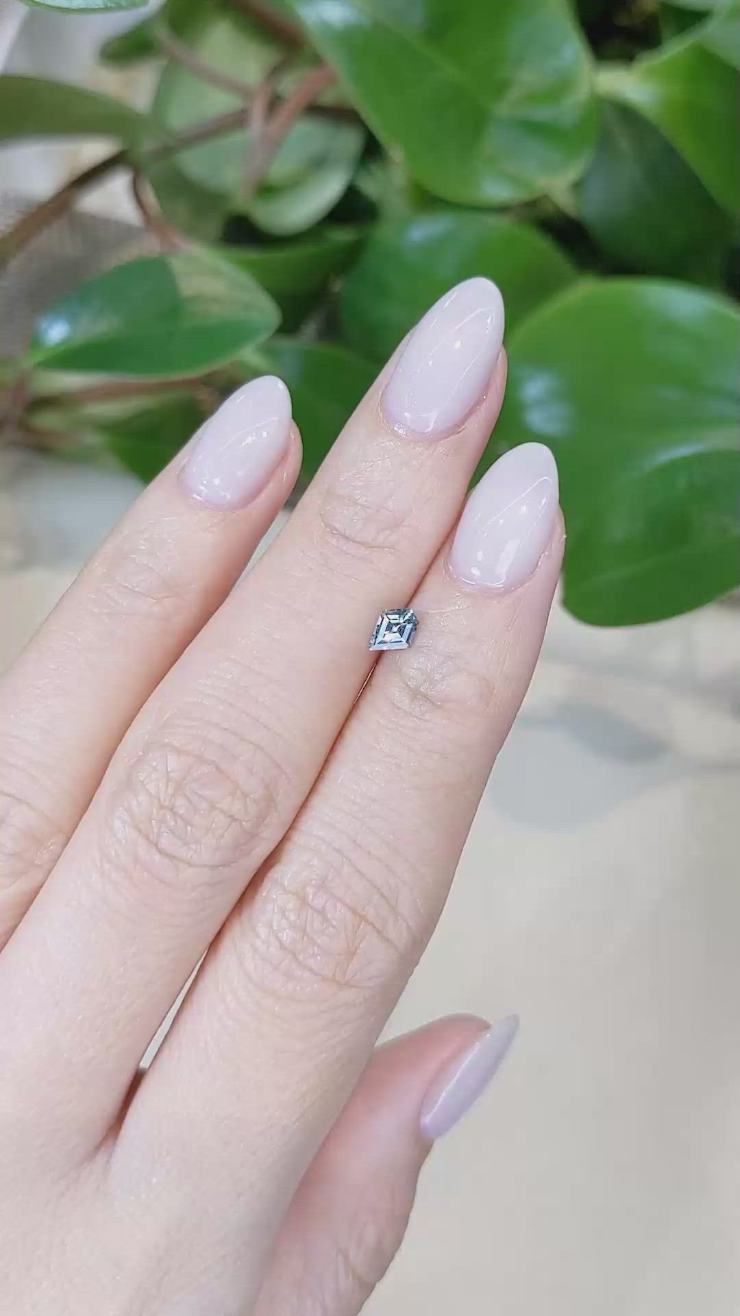 0.36 Ct. Bluish Green Sapphire from Montana Size Video