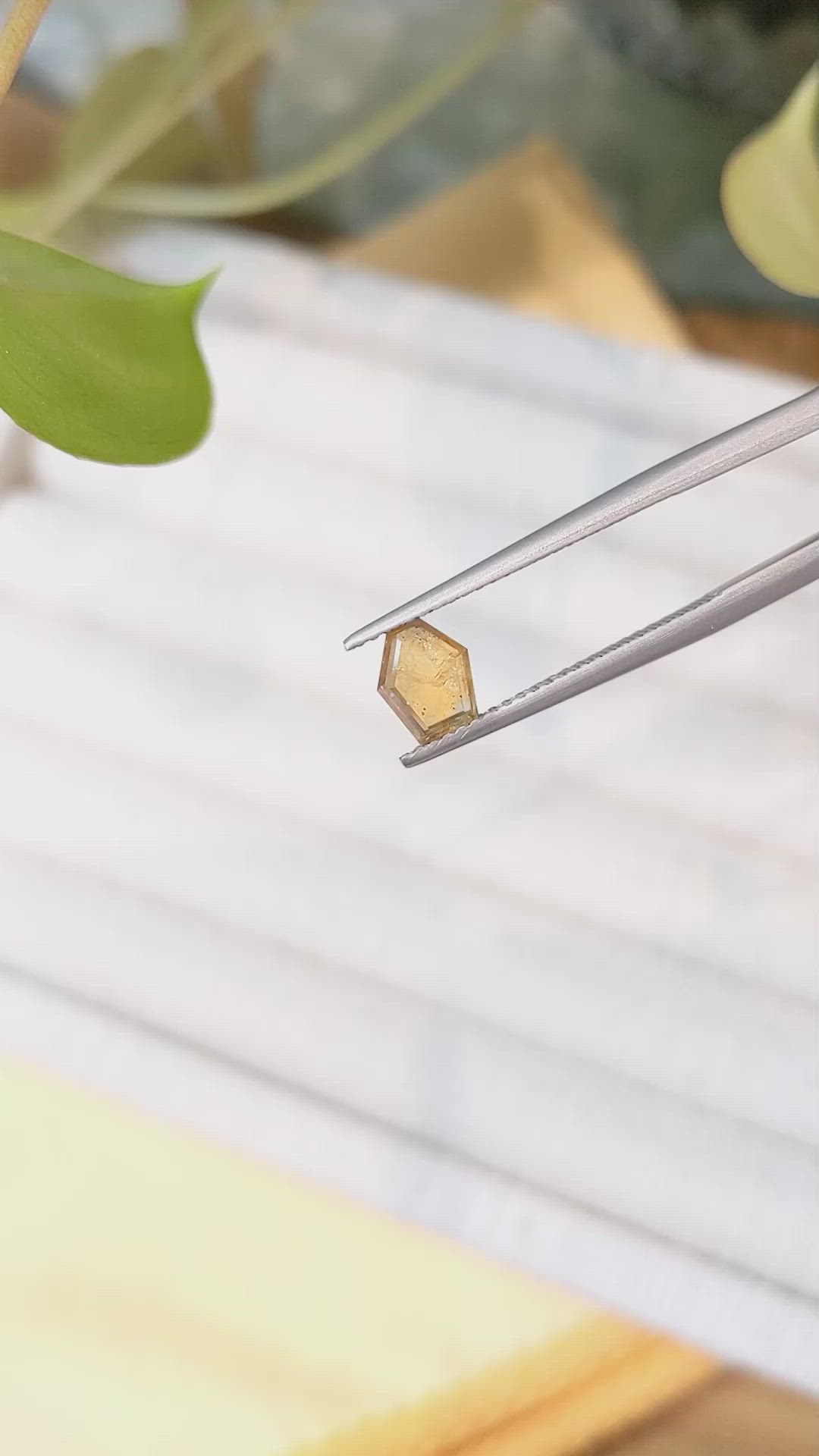 0.72 Ct. Yellow Sapphire from Montana Size Video