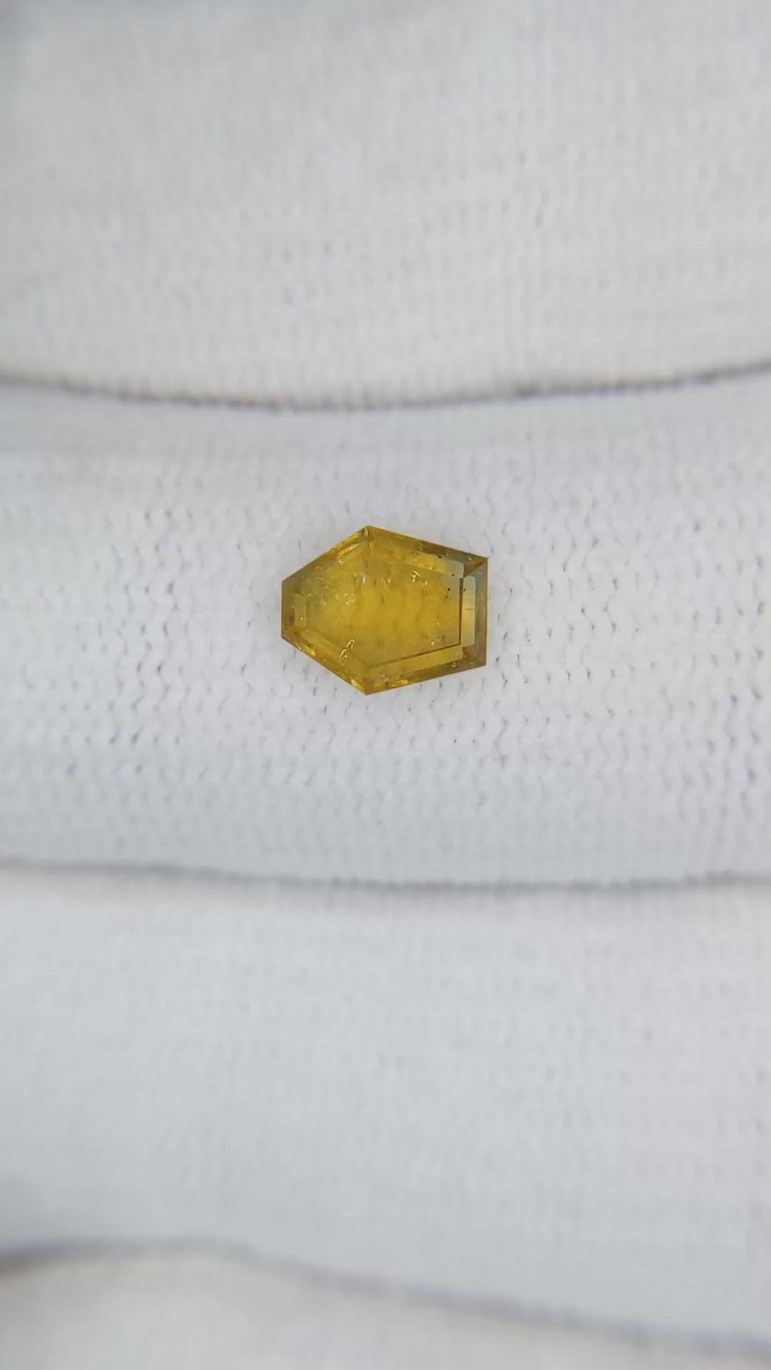 0.72 Ct. Yellow Sapphire from Montana Size Video