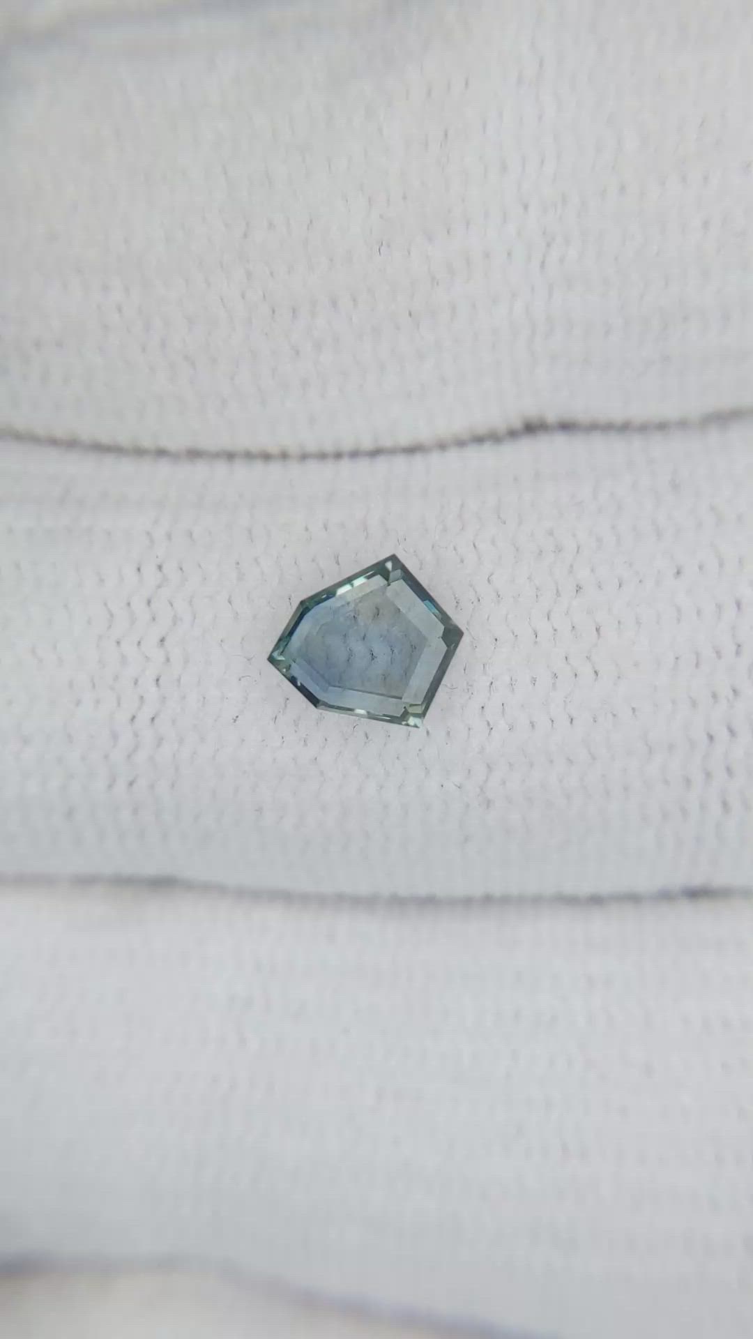 0.74 Ct. Bluish Green Sapphire from Montana Size Video