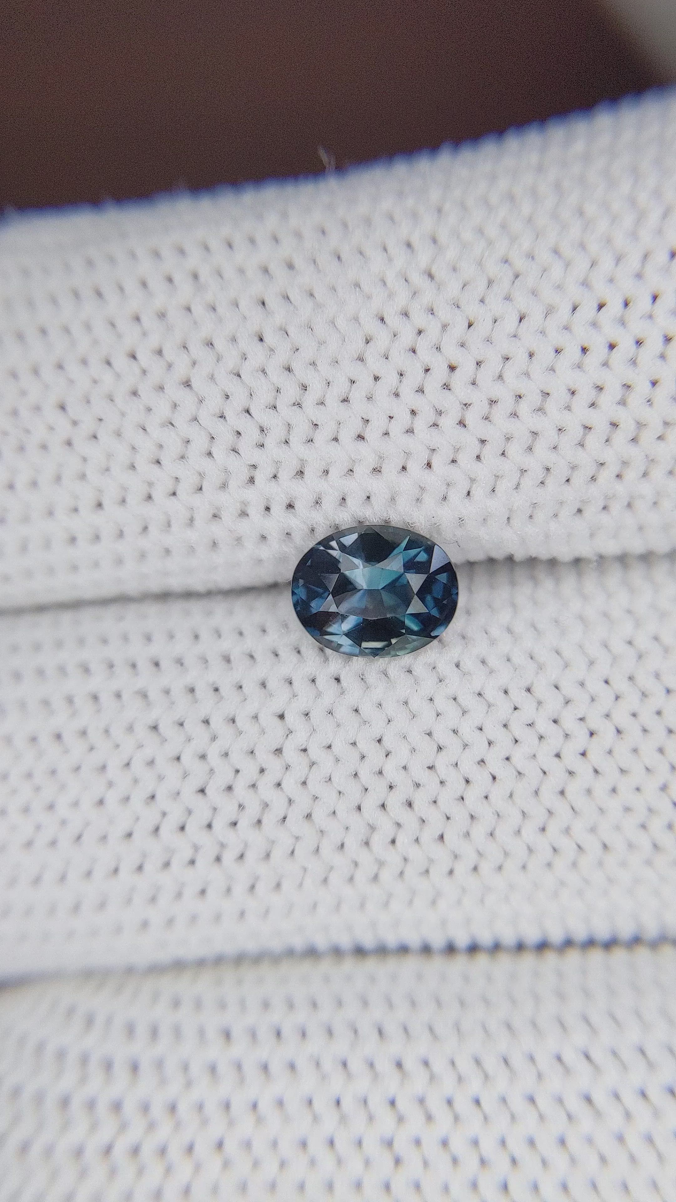 1.19 Ct. Greenish Blue Sapphire from Madagascar Size Video