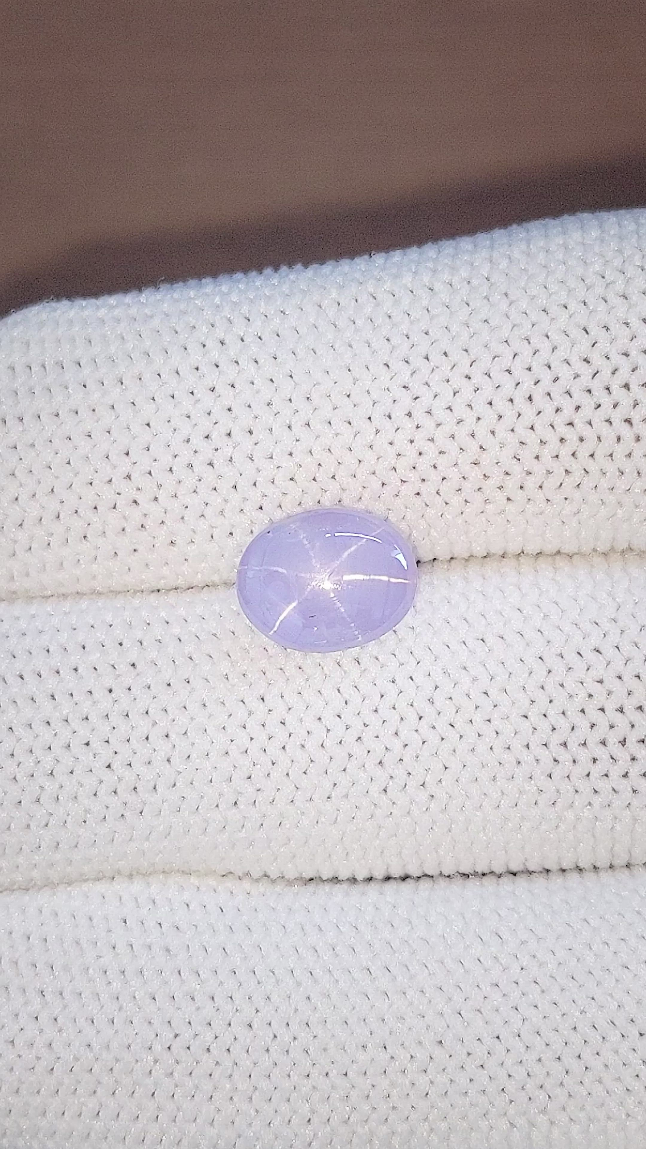 4.83 Ct. Purple Star Sapphire from Ceylon (Sri Lanka) Size Video
