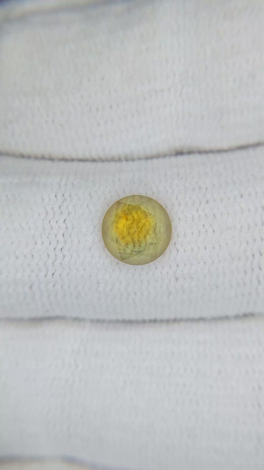 1.08 Ct. Yellow Sapphire from Montana Size Video