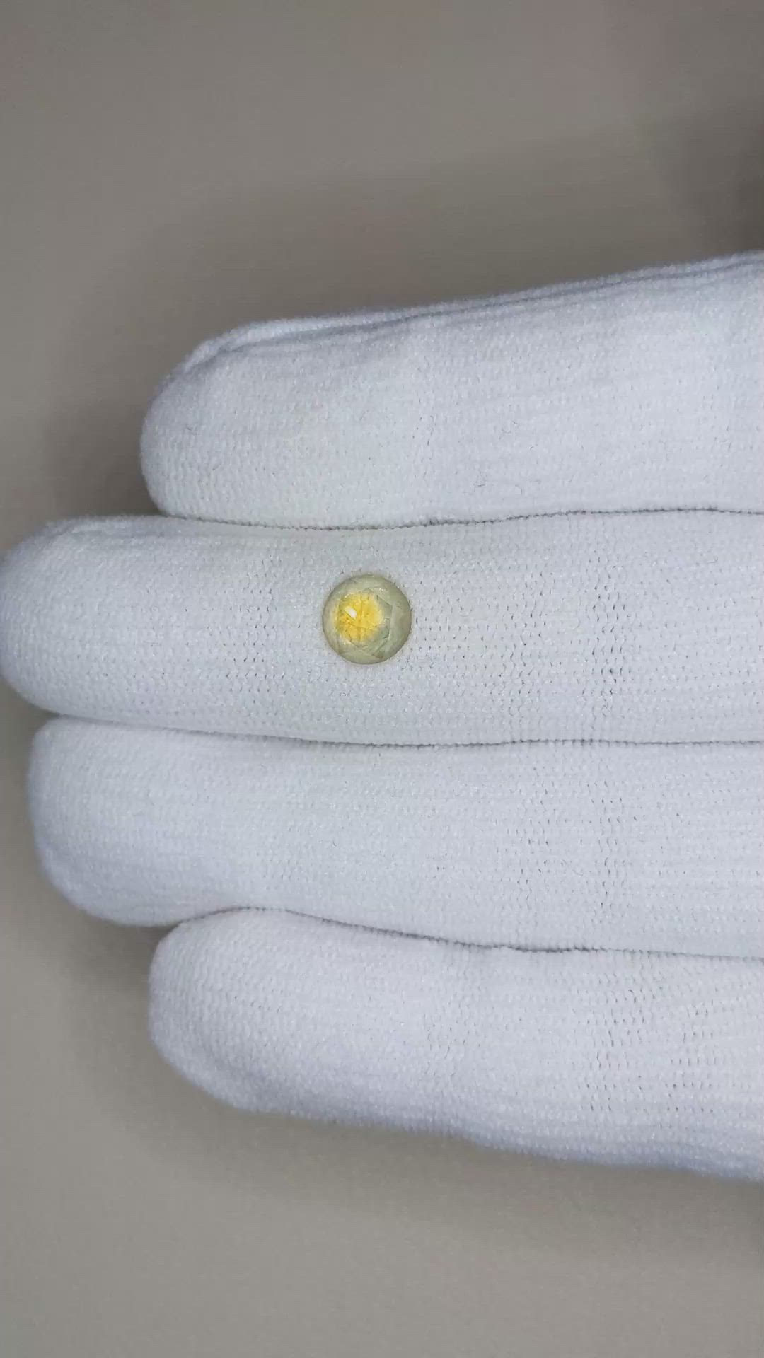 1.08 Ct. Yellow Sapphire from Montana Size Video
