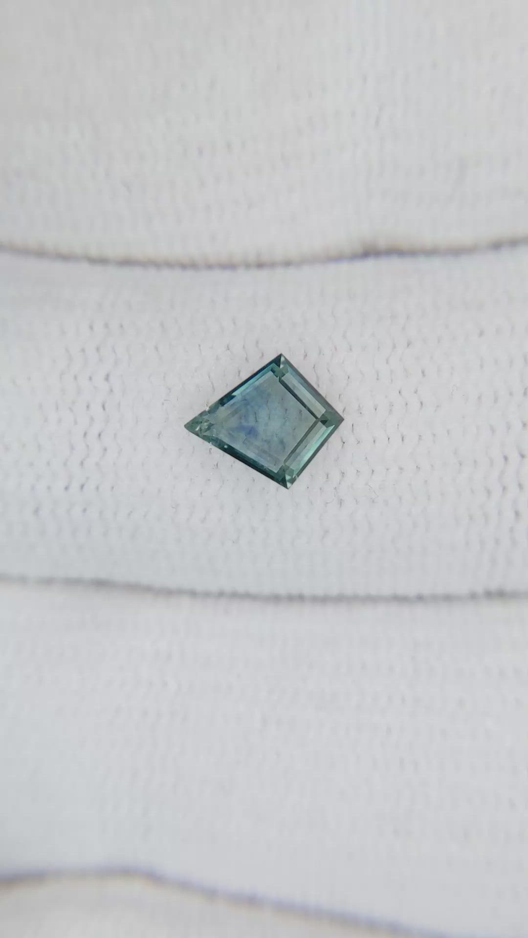 0.67 Ct. Bluish Green Sapphire from Montana Size Video