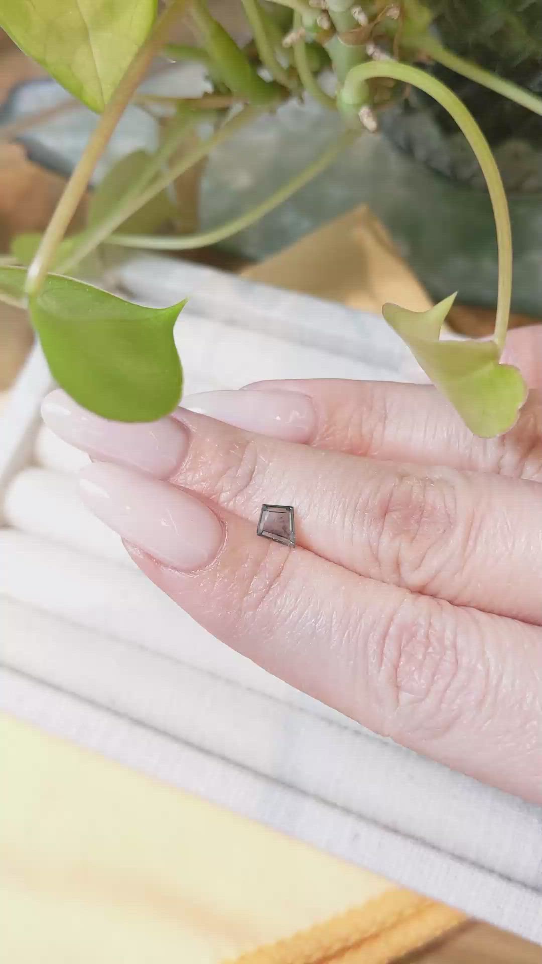 0.67 Ct. Bluish Green Sapphire from Montana Size Video