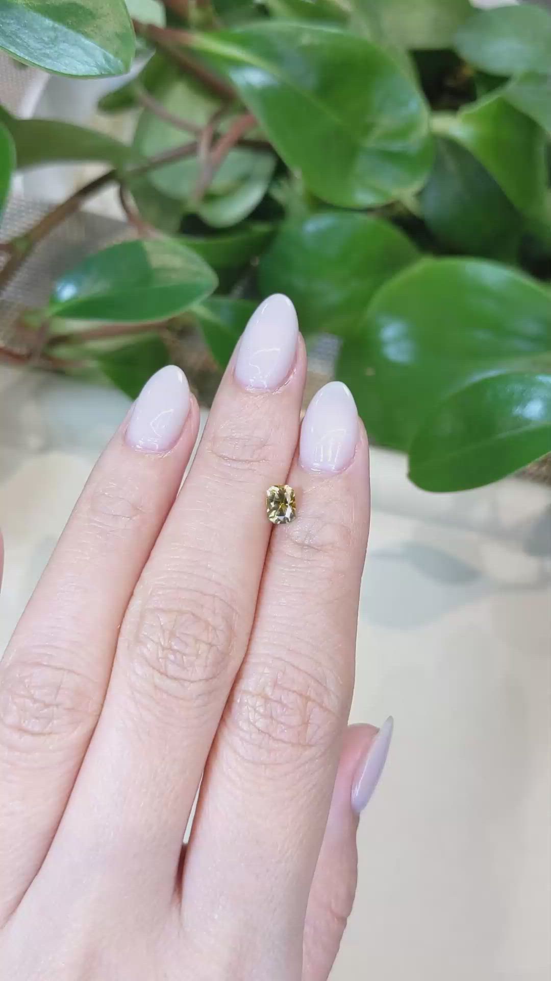 0.70 Ct. Yellow Sapphire from Montana Size Video