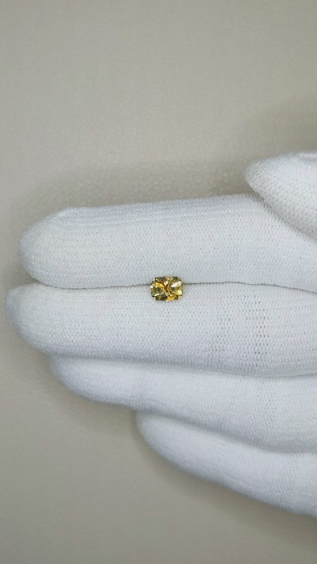 0.70 Ct. Yellow Sapphire from Montana Size Video