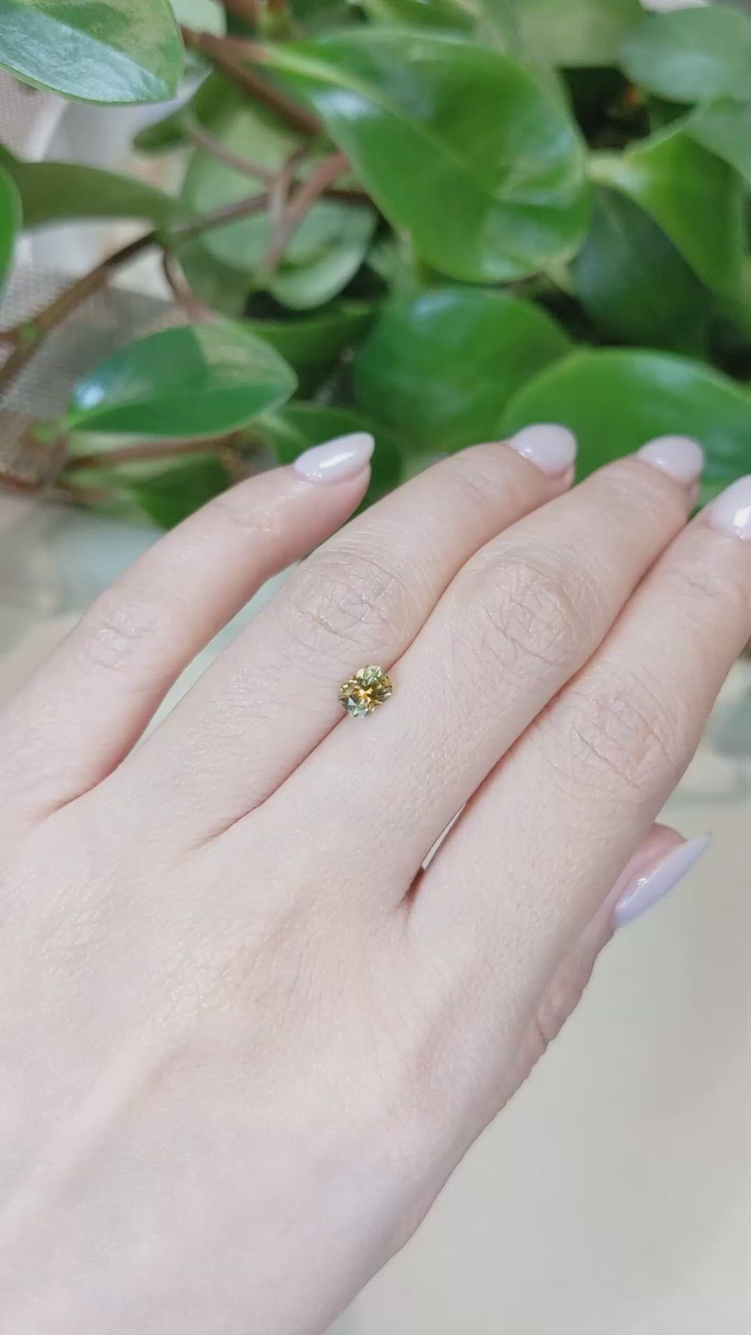 0.70 Ct. Yellow Sapphire from Montana Size Video