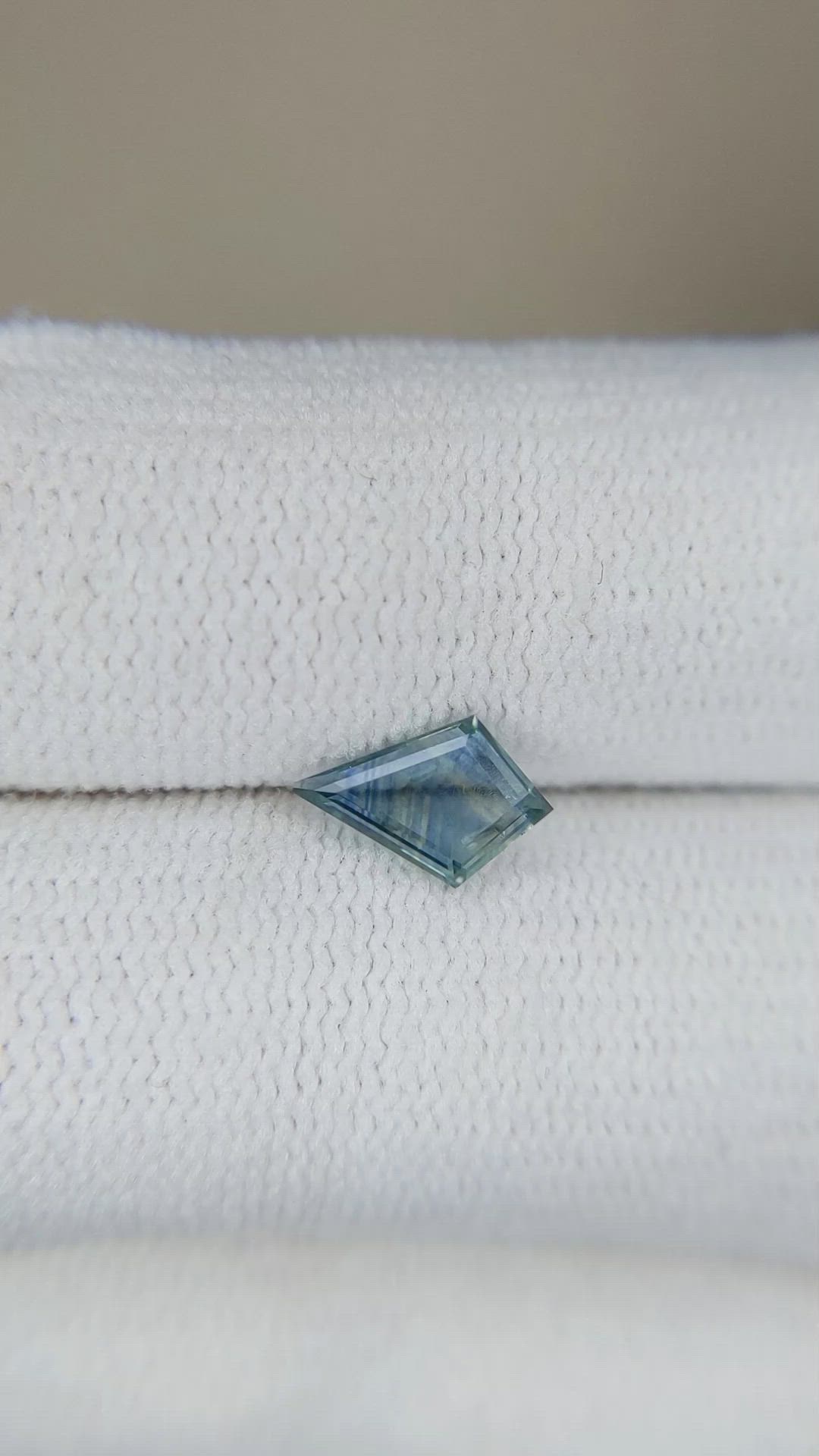 0.69 Ct. Bluish Green Sapphire from Montana Size Video