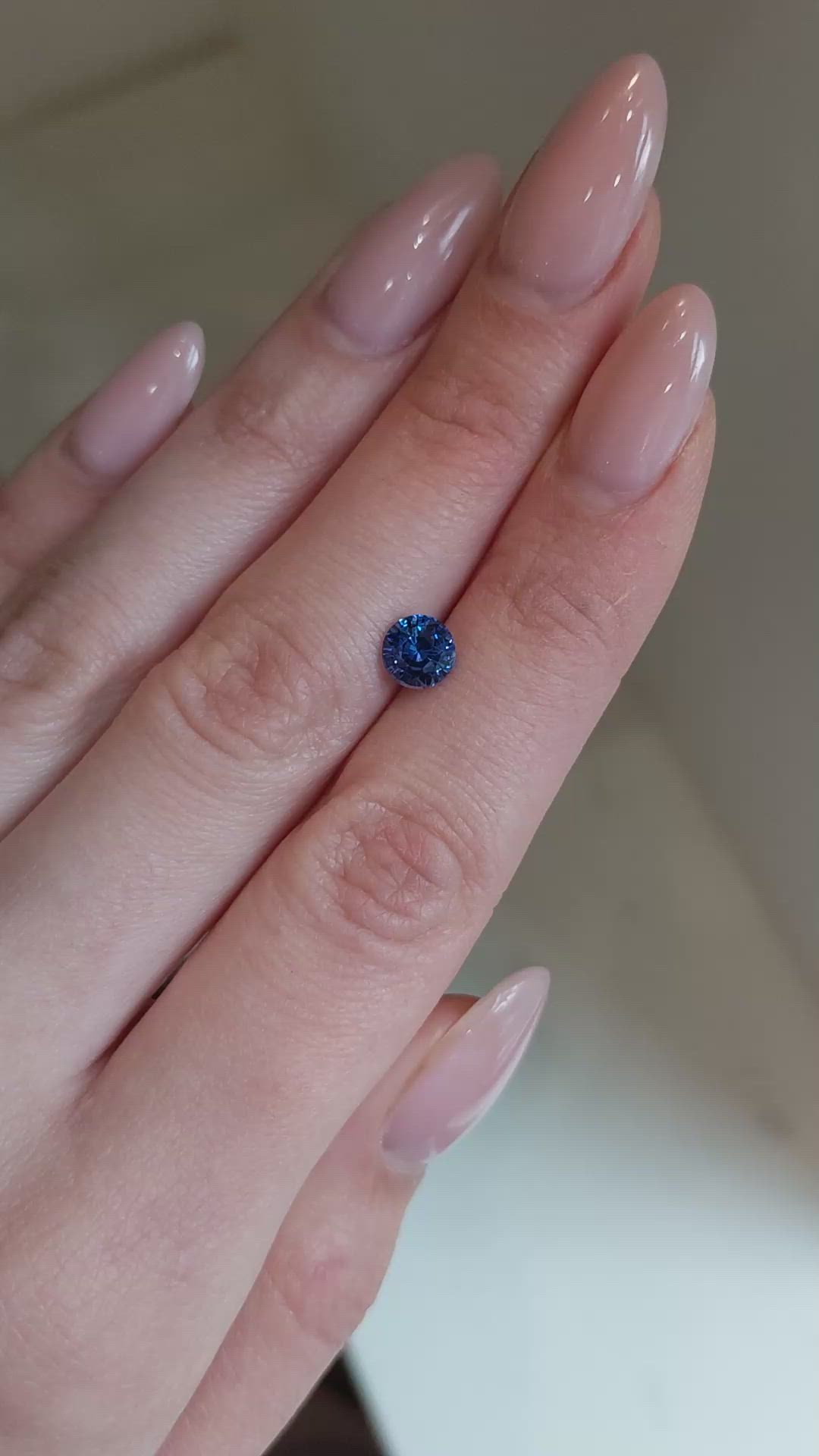 1.35 Ct. Blue Sapphire from Ceylon (Sri Lanka) Size Video