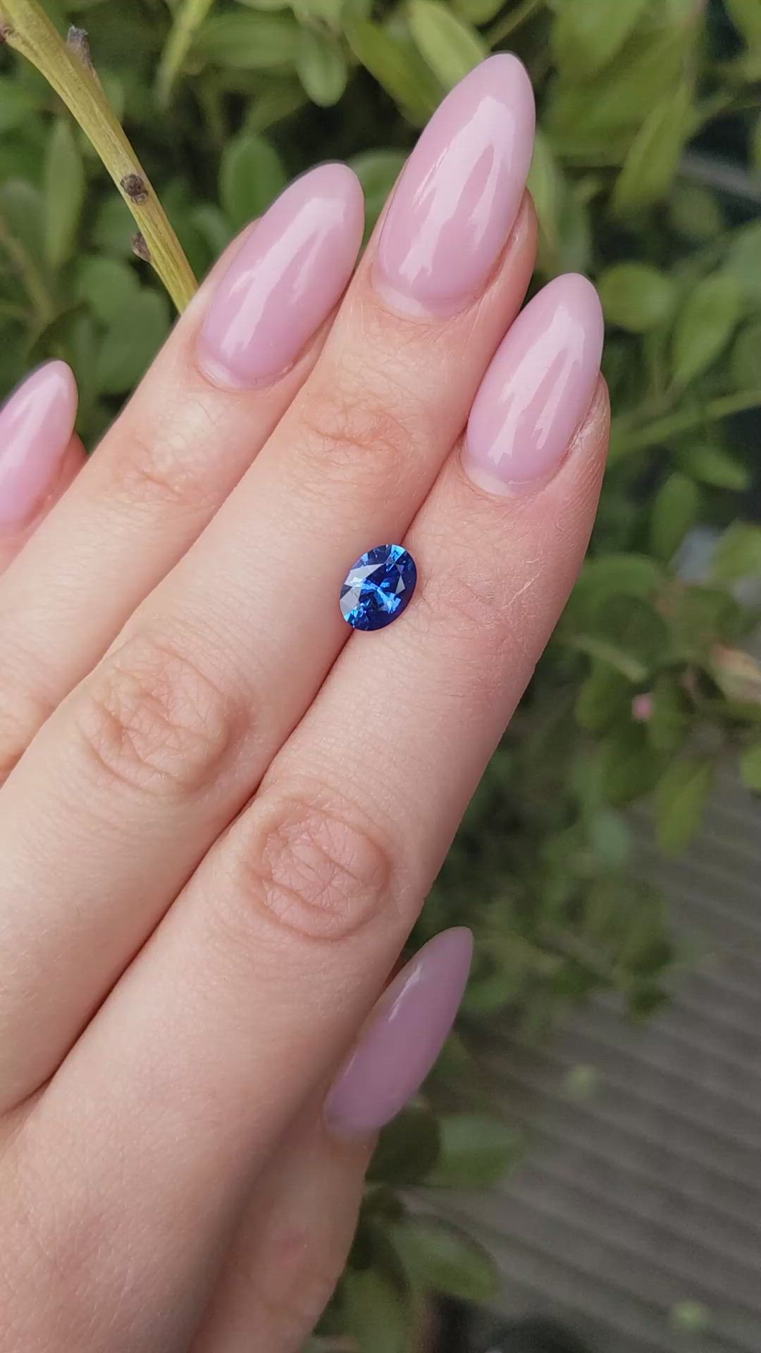 1.38 Ct. Blue Sapphire from Ceylon (Sri Lanka) Size Video