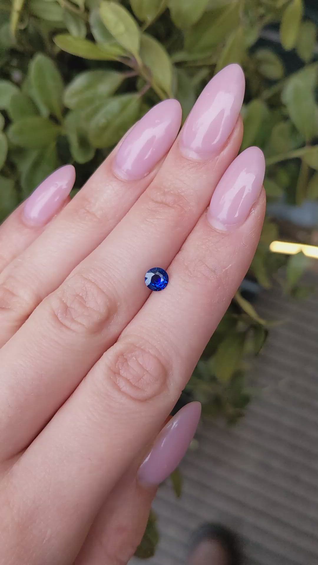 0.57 Ct. Blue Sapphire from Ceylon (Sri Lanka) Size Video