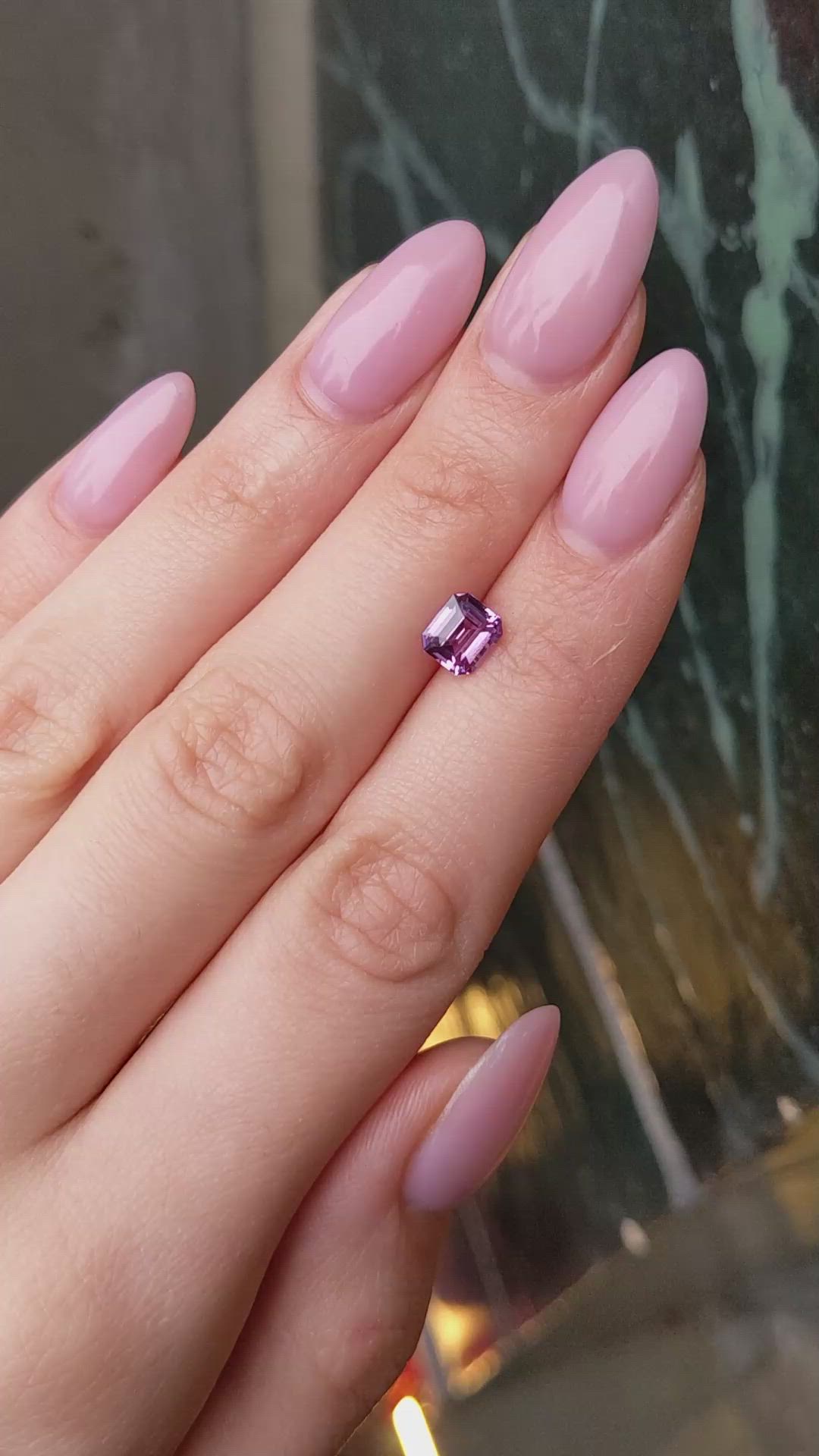 1.52 Ct. Purple Sapphire from Ceylon (Sri Lanka) Size Video