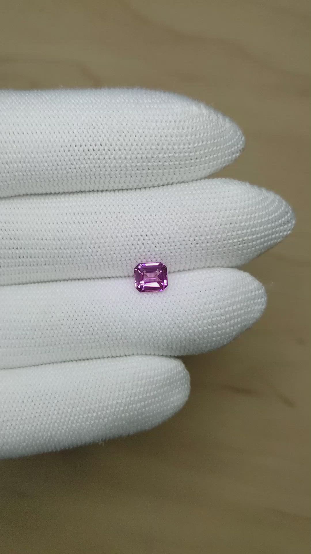 1.52 Ct. Purple Sapphire from Ceylon (Sri Lanka) Size Video