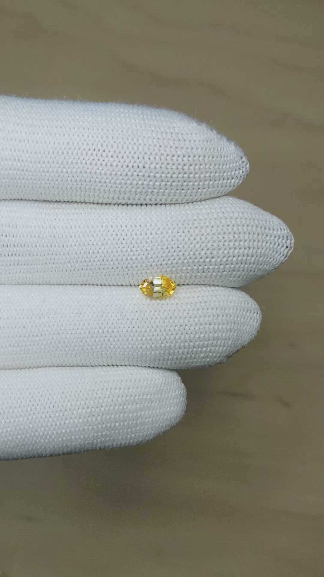 0.80 Ct. Bi Color Sapphire from Ceylon (Sri Lanka) Size Video