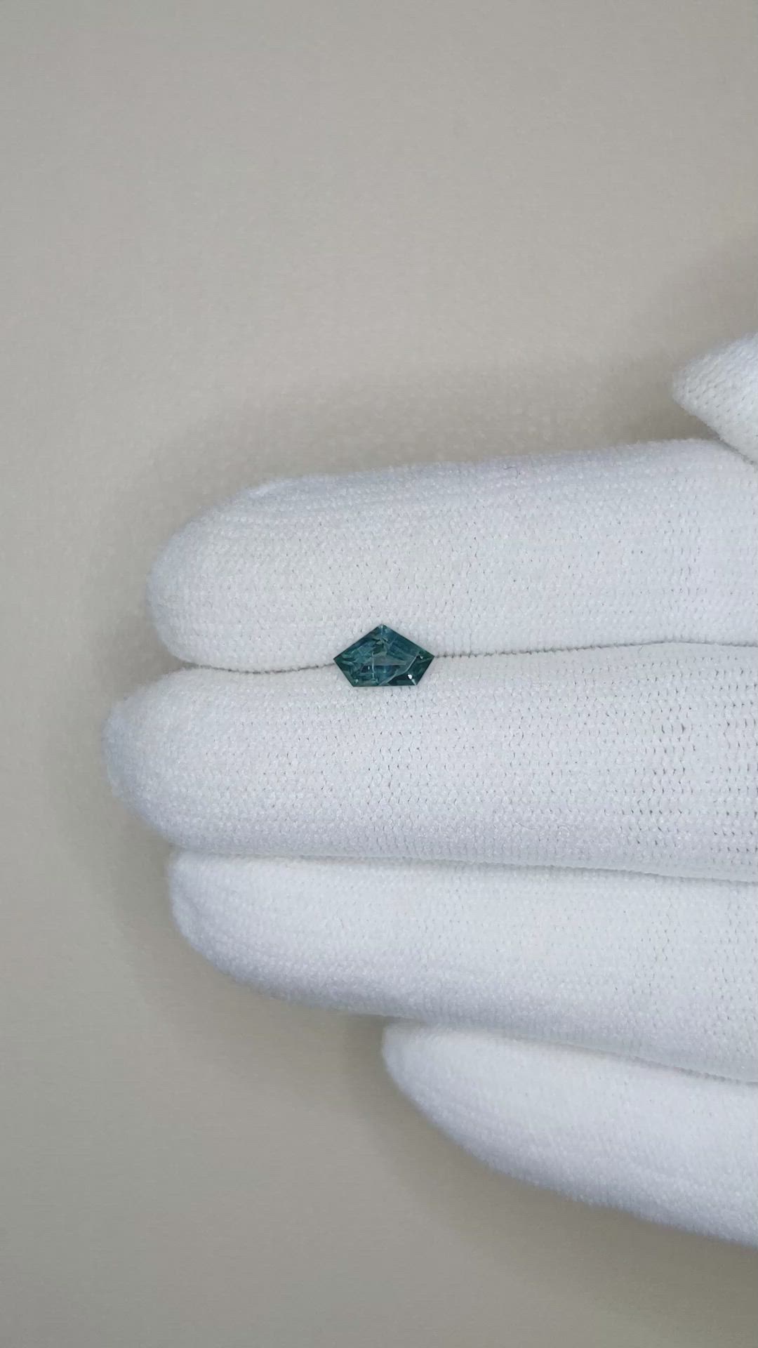 0.51 Ct. Bluish Green Sapphire from Montana Size Video