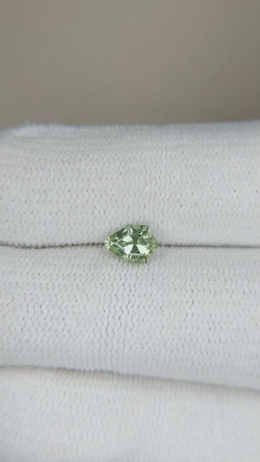 0.52 Ct. Green Sapphire from Montana Size Video