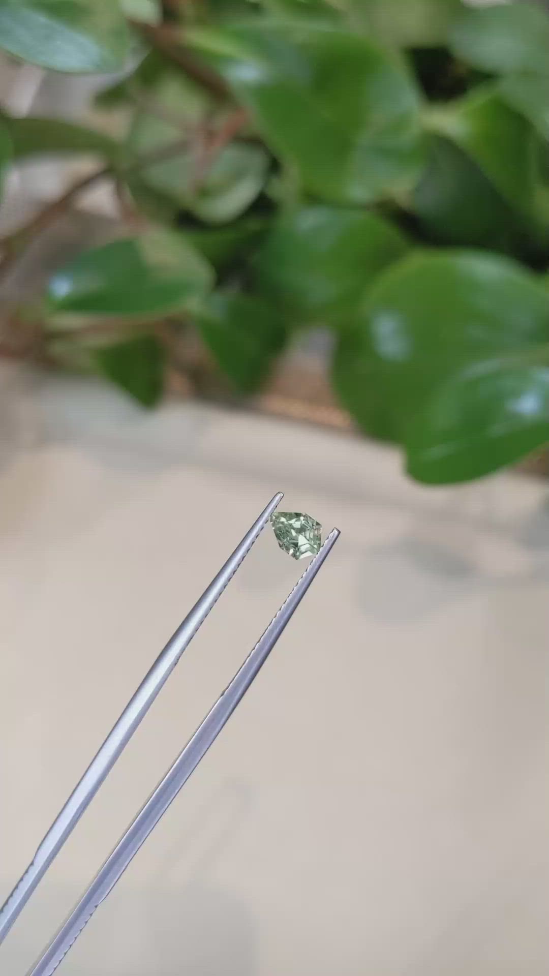 0.52 Ct. Green Sapphire from Montana Size Video