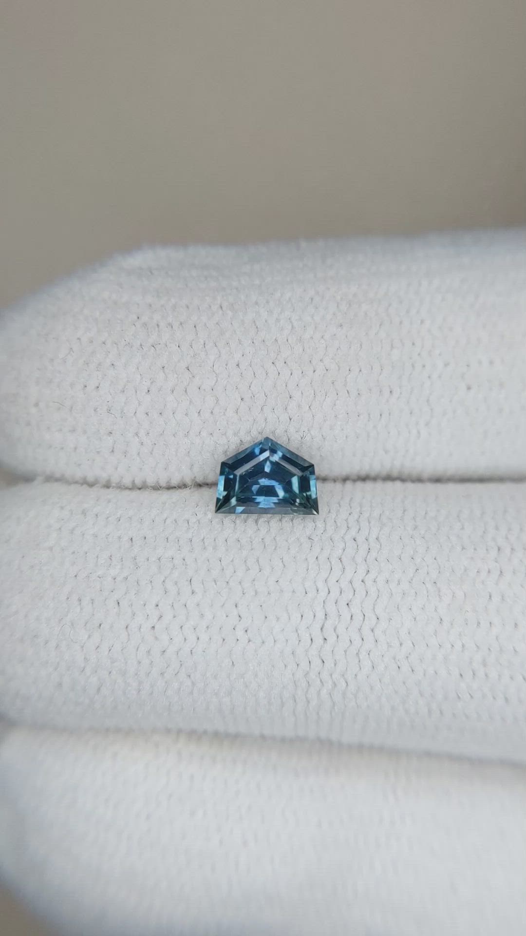 0.52 Ct. Greenish Blue Sapphire from Montana Size Video
