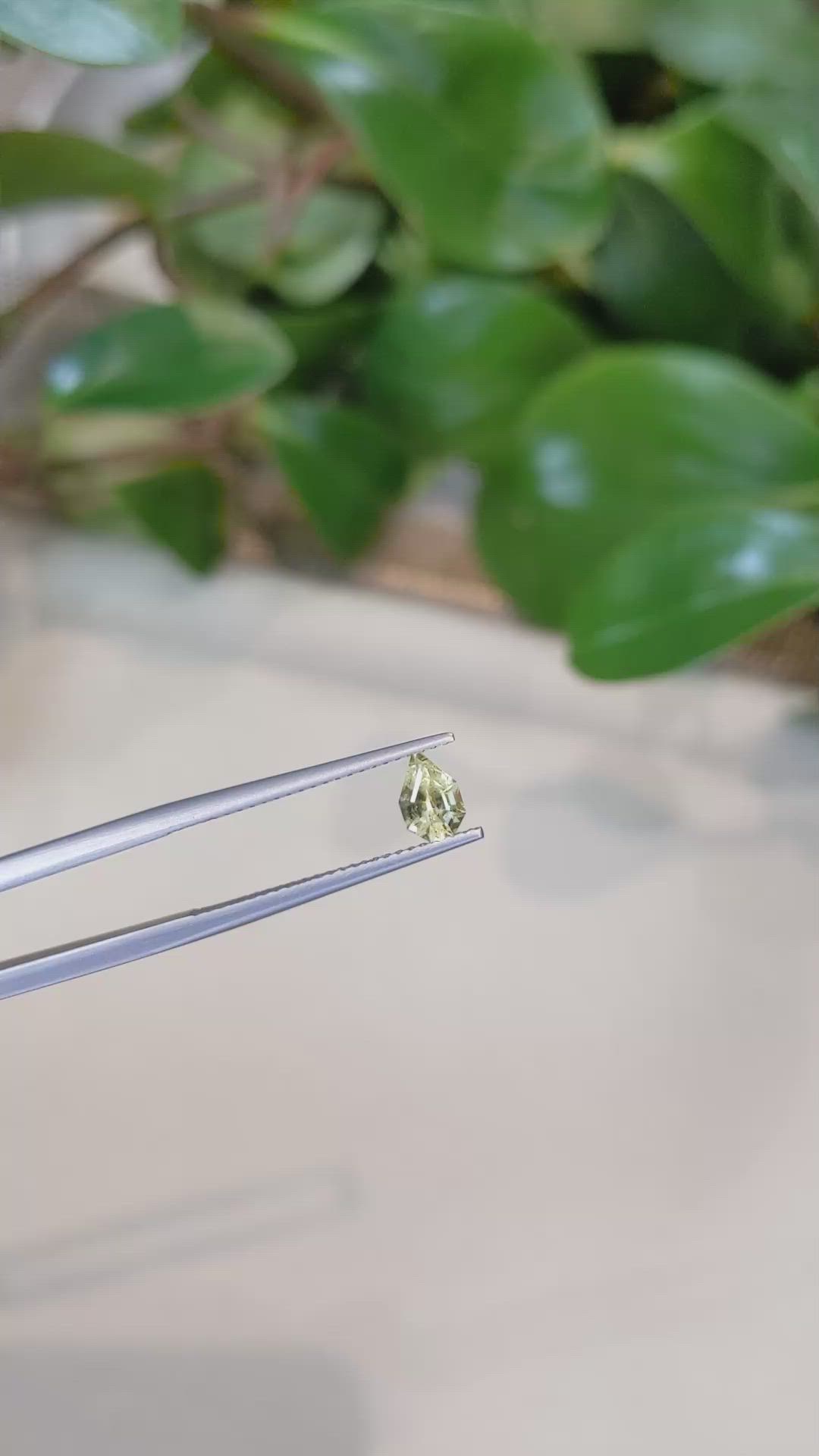 0.55 Ct. Yellow Sapphire from Montana Size Video