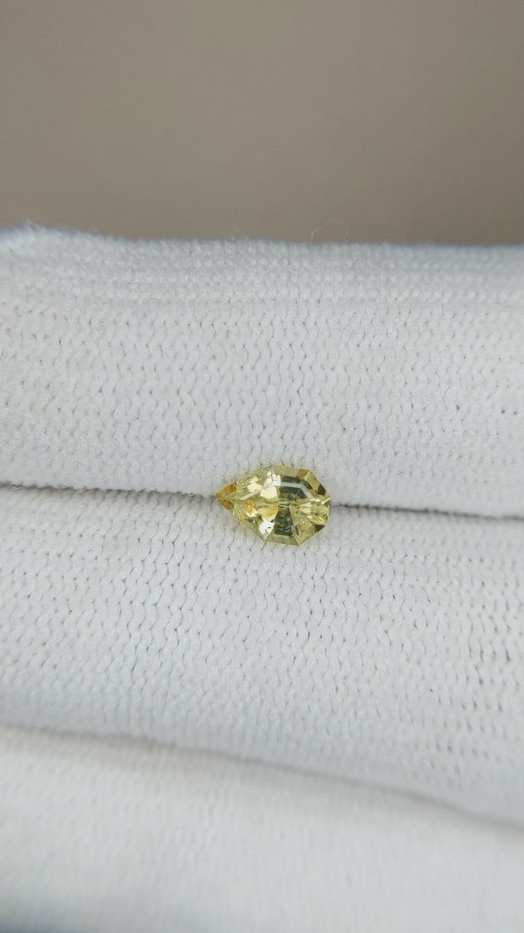 0.55 Ct. Yellow Sapphire from Montana Size Video