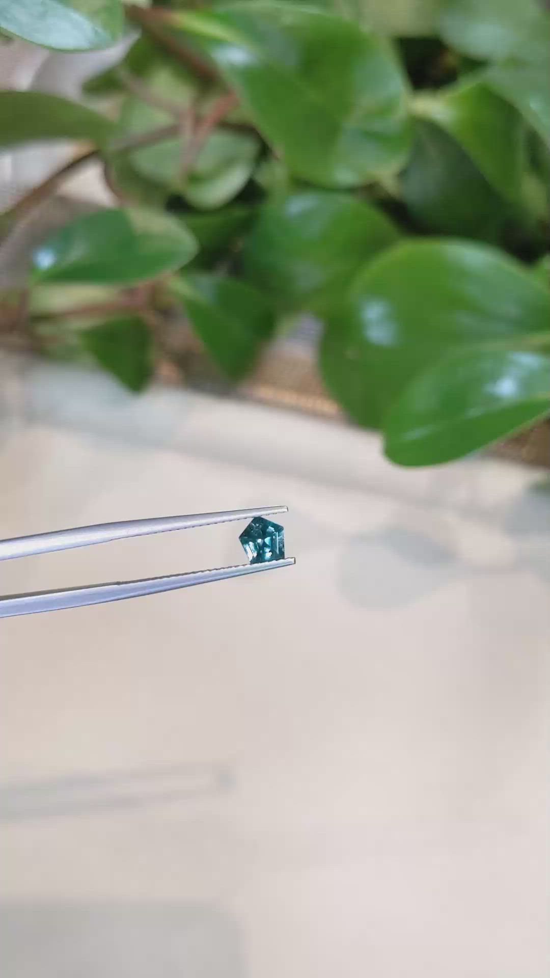 0.55 Ct. Bluish Green Sapphire from Montana Size Video