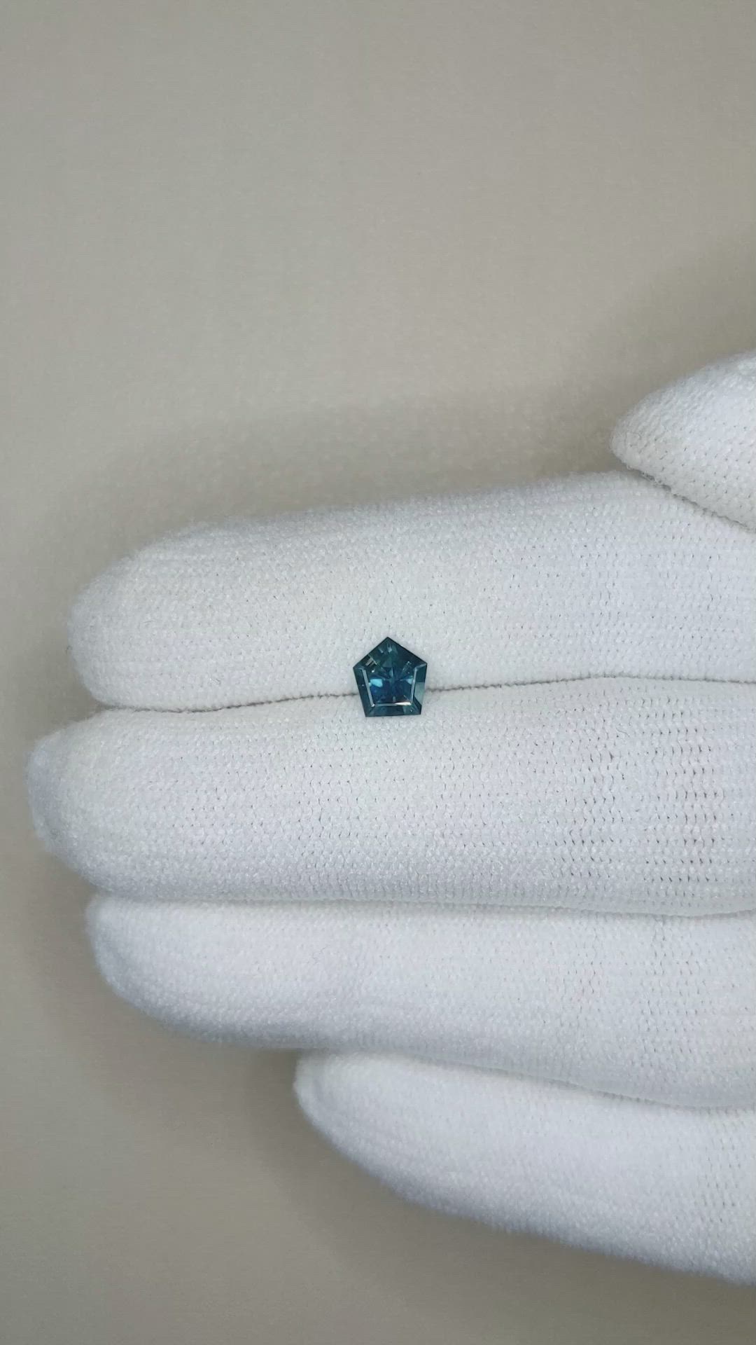 0.55 Ct. Bluish Green Sapphire from Montana Size Video